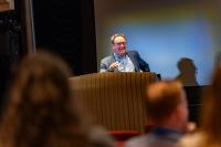 Dr. James McKiernan speaking to an audience